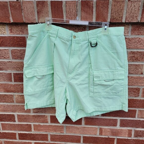 Columbia Other - Columbia Shorts Men's Size XL 7L 100% Cotton Green Cargo Shorts